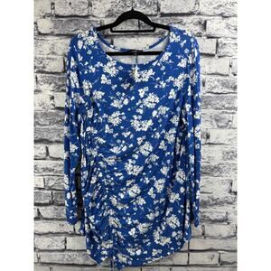 Lane Bryant Blue & White Floral Top